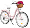 MILORD. 28 Zoll 7-Gang Rosa Komfort Fahrrad mit Korb und Rückenträger, Hollandrad, Damenfahrrad, Citybike, Cityrad, Retro, Vintage