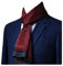 UK_Stone Halstuch Herren 100% Seide Schal Vintage Pattern Seidenschal Herrenschal, (Geflochtenes Pattern #2 Schwarzrot)