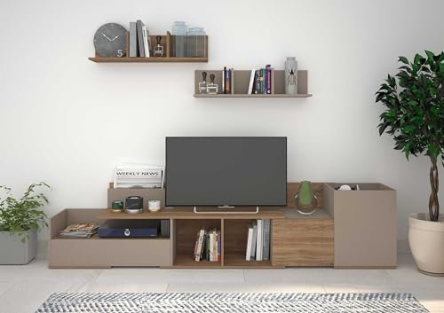 Trasman - Meuble tv Boost 180cm - beige/gris