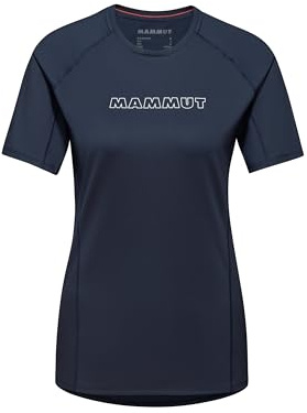 Mammut Selun FL T-Shirt Logo Women | Outdoor Sportoberteil für Damen, Atmungsaktiv, Kurzarm | Marine, XXL