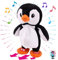 Hopearl Sprechende singende Puppe wiederholt was Sie Sagen, elektrisches interaktives animiertes Spielzeug, sprechender Plüsch-Kumpel, Geburtstagsfest für Kleinkinder, 19 cm (Penguin)