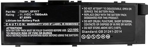 CoreParts Laptop Battery for Dell 87.69Wh 11.1V 7900mAh 87.69Wh, MBXDE-BA0211