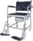 Aidapt Wheeled Over Toilet Commode. Portable,Bedside,Removable 7.5litre Potty,Removable Seat Pad,Discreet,Elderly,Mobility Aid,Swing Away Footrest and Drop Down Arms for Side Transfer