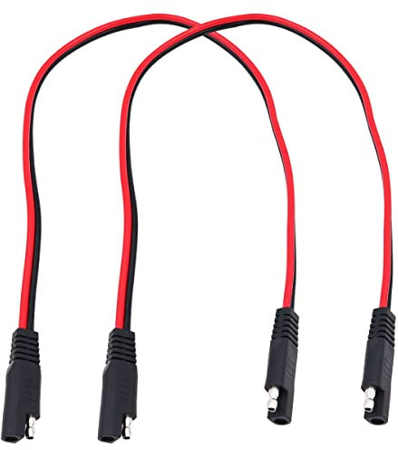 WANGCL SAE Power Kfz-Verlängerungskabel SAE auf SAE-Verlängerungskabel für Solarzellenanschluss und -übertragung, 16 AWG, 2 Stück