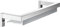 Keuco Duschablage aus Metall Hochglanz-verchromt und Aluminium Silber eloxiert, 6x36x11,6cm, Wandmontage in der Dusche, Duschregal, Edition 90 Square
