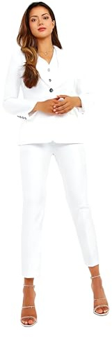 Polar White 3 Piece Power Suit 12