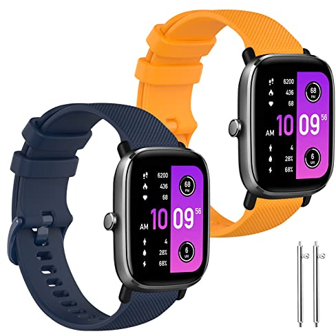 XBLJST Amazfit GTS Armband,20mm Silikon Sport Ersatzarmband für Amazfit GTS 4/GTS 4 Mini/GTS 2 Mini/GTS 2/GTS 2e/Amazfit Bip/Bip U/Bip 3 Pro/GTR 42 mm
