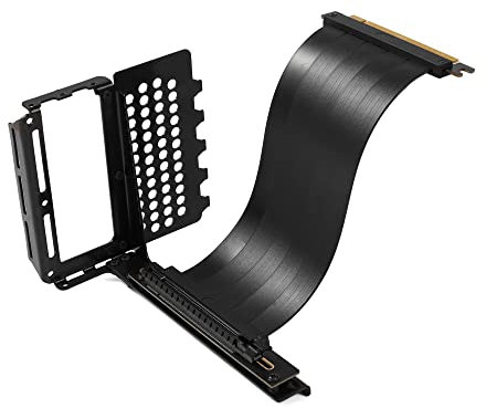 Formulamod Vertical GPU Mounting Bracket Graphics Card Holder Kit with PCI-E 4.0 x16 Riser Cable 90 Degree Right Angle 20cm(Black)