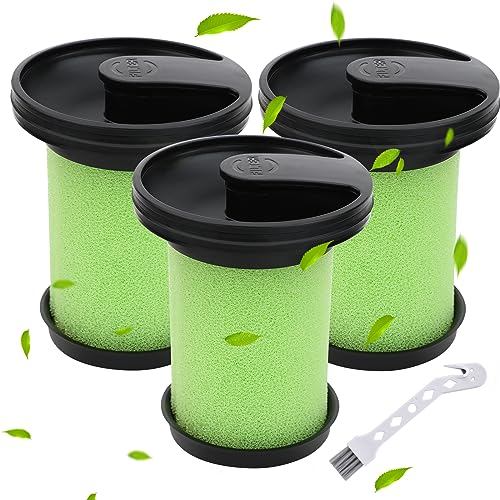 Rebirthcare 3 filters for gtech multi mk2 atf006 atf036, for gtech multi mk2 k9 atf037 handheld vacuum cleaner(newest 2016 models onwards), washable and reusable foam replacement filter kit