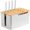 haoying Cable Box,Wooden Storage Boxes for Double Layer F Reel | Dustproof Home WiFi Router for Home and Office, Covers