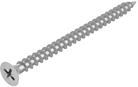 SECCARO Spanplattenschraube 5 x 80 mm, Edelstahl V2A VA A2, Holzschraube mit Vollgewinde, Kreuzschlitz/PZ, 100 Stück