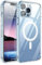 BRELIE Magnetic Phone Case with Privacy Screen Protector, Compatible with iPhone 12 Pro Max, MagSafe Wireless 20W Charging, Shockproof, Anti-Scratch Clear
