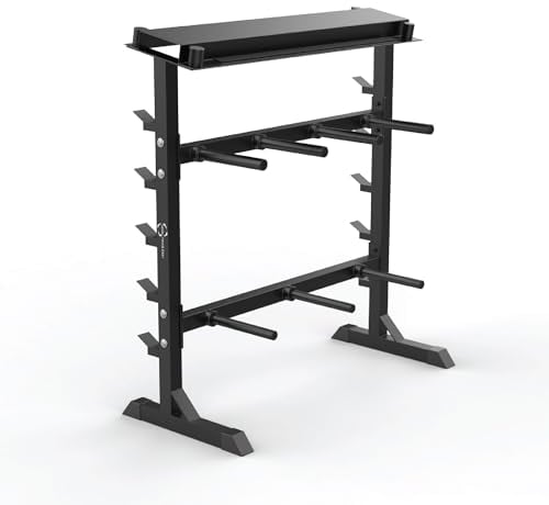 Body Revolution Home Gym Storage Rack for Weights Plates, Dumbbells & Barbells - Durable, Space-Saving Organiser for Weights- Versatile, Easy to Assemble Gym Equipment