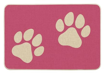 Artoid Mode Rosa Haustier Pfoten Fußmatte, Hause Schmutzfangmatte rutschfest Dekoration Küche Teppich Für Innen Außen Dekor 40x60 cm
