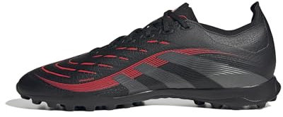 adidas Unisex Predator League Turf Football Boots, Core Black/Grey Four/Lucid Red, 8 UK