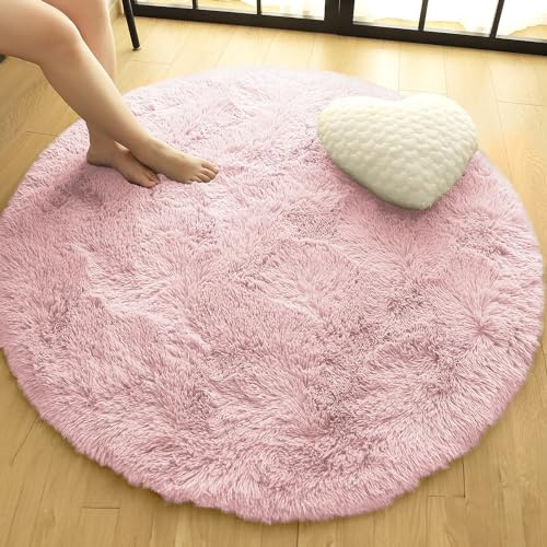Oxford Homeware Petit tapis moelleux à poils longs pour chambre à coucher et salon - Tapis moderne super doux et antidérapant lavable pour chambre d'enfant - 50 x 80 cm - Beige