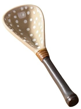 Cucchiaio Cucchiaio da zuppa in ceramica giapponese vintage Cucchiaio for uso domestico con manico lungo Cucchiaio da zuppa in ceramica ruvida carino 1 pezzo Cucchiaio da Zuppa (Color : D, Size : L