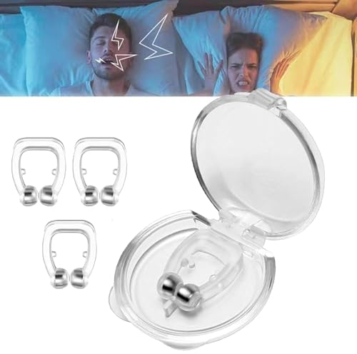 Snoring Nose Clip Zriol - Nasal Airflow Clip,Silicone Zriol Nose Clip,Magnetic Nose Clip for Snoring,Nasal Anti-Snoring Airflow Clip,Septum Nose Ring,Experience A Silent,Quality Sleep (3 Pcs)