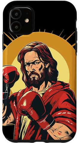 iPhone 11 Lord Jesus and God in boxing ring Costume for Sports Fans Case