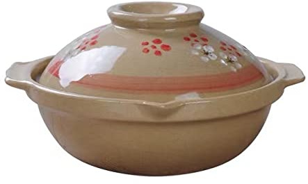 TIECHUINIUB Clay Casserole Pot Terracotta Stew Pot Ceramic Casserole Clay Cooking Pot - Durable, Hot and Cold Resistant, -700 ml