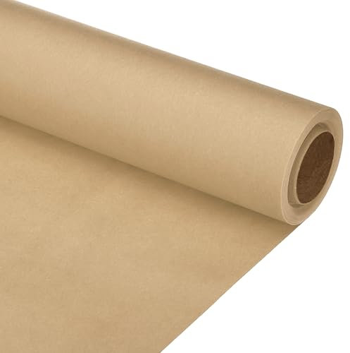 PATIKIL Zeichenpapierrolle 30cm x 8m Zeichenpapier 80 g/m² Papierrolle Kraftpapier Malpapier Skizzenpapier Bastelpapier für Staffelei Malen Handwerk Geschenkverpackung Braun