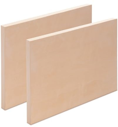 Art-Star 2X Holz MALGRUND 60x80 cm | Birkenholz naturbelassen | Tiefe 3,8 cm | Malplatte, Holzmalgrund, Holzleinwand aus Birke, Rahmen zum Bemalen Basteln DIY
