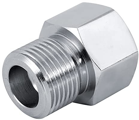 CO2-Regler-Tank-Adapter, Flaschenadapter Flaschenanschluss Flaschenkonverter mit hochelastischem Dichtungsring für Aquarium CO2-Regler, Innengewinde M22x1,5 auf Außengewinde G5/8