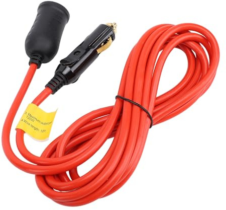 Schwerlast Zigarettenanzünder Verlängerungskabel 3,6 m 18AWG 120W 15A Stecker auf Buchse DC Stromkabel für Reifenpumpe, Kühlschrank, Wechselrichter, 12V 24V