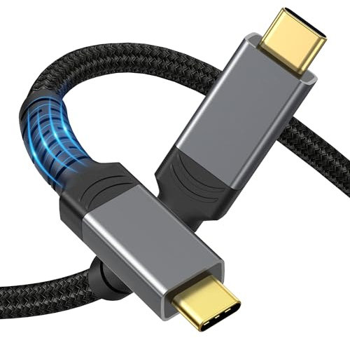 L'Puluva USB4 Cable for Thunderbolt 4/3 Cable 0.8M, 40Gbps USB C to USB C Cable Support 5K@60Hz 100W 20V/5A Fast Charging Compatible with External SSD, eGpu, USB-C Docking Station