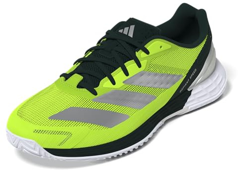 adidas Herren Defiant Speed 2 Tennis Shoes Schuhe, Lucid Lemon/Silver met./Aurora ivy, 43 1/3 EU