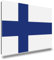 TRIOSK Kühlschrankmagnete Länderflaggen Magnet Flagge Finnland Länder Reise Souvenir Geschenk für Reiselustige Frauen Männer Weltenbummler Kühlschrank stark eckig groß 85x55 mm