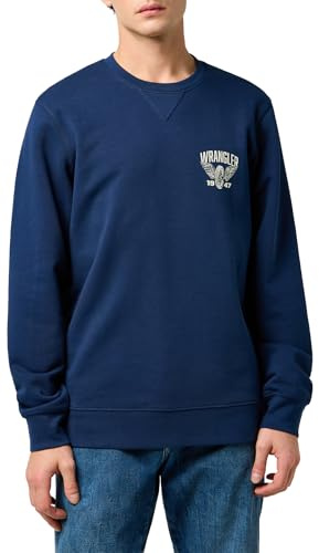 Wrangler - Sweatshirt Herren - Regular Fit - Americana Crew - Marineblau