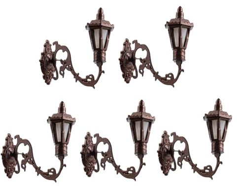 Hemobllo 5stücke Miniatur Wandleuchten Modelle Für Sandtisch Bausätze DIY Mini Wandlampen Mit Weißlicht Für Miniaturhäuser Und Landschaftsdekoration