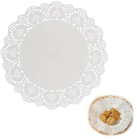 JYNVO 30 Pièces Ronds Napperons Papier Dentelle, Blanc, 30.5 cm