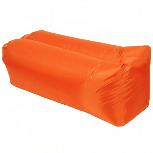 ZTOONE Inflatable Lounger Couch Air Lounger Lazy Sofa with Carry Bag, Hammock Inflatable Mattress Inflatable Bed Pool Float for Swim, Camping, Beach, Hiking, Park, Backyard, Pool, Picnics, Orange