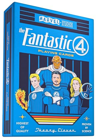 theory11 Fantastic Four Playing Cards | Official Marvel Studios Collector's Deck | Retro Comic Art Design | Custom Court Card Artwork | Loved by Marvel Fans