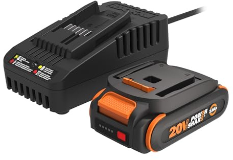 WORX 20V 2.0 Ah PowerShare Battery & 2 A Quick Charger Combo Kit