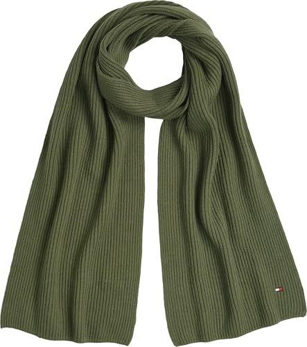 Tommy Hilfiger Herren Schal Flag Pima Cotton Cash aus Rippstrick