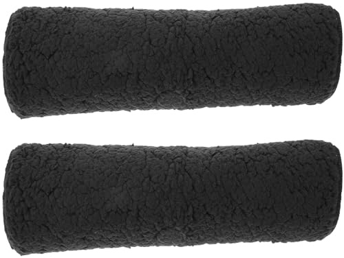 Verdickte Griffabdeckung für Rollstühle, 2 Stück, Polyesterfaser | Weiche Oberfläche, Kälteschutz, für Rollstuhlgriffe und Rollatorgriffe, Schwarz, 18x10x0,5cm