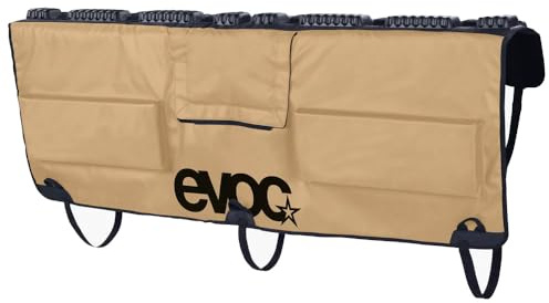 EVOC Tailgate PAD Heckklappenschutz, Sand, XL | Mountainbike-Transport für Pickups, Fahrradkoffer, Fahrrad-Transporttasche für max. 6 Bikes, E-Bike-kompatibel, Kamera-Flap