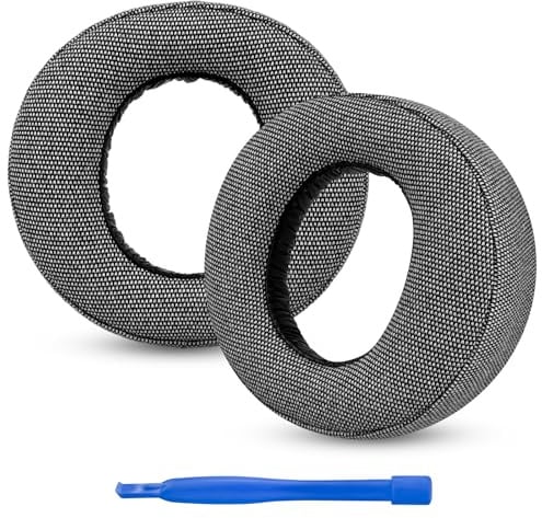 Linkidea Cuscinetti auricolari di ricambio per cuffie wireless Sony PlayStation 5 PULSE 3D, PS5 (lino/grigio)