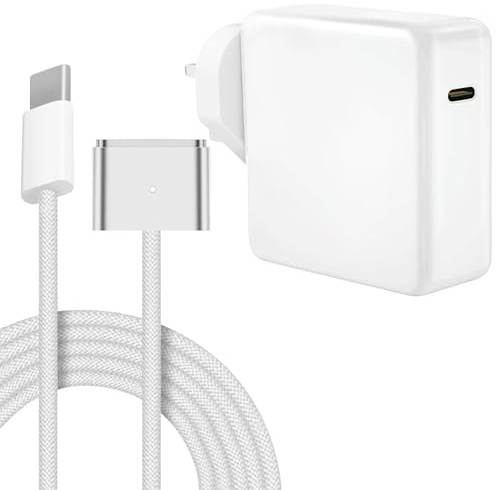 MacBook Charger - 30W C to Magnetic 3 Charger Compatible with Mac Book Air (M3, 2024 & M2, 2022 & M1, 2020), Mac Book Pro 13 inch (M2, 2022), Models A3113 A2681 Original Quality 6.6FT Braided Cable