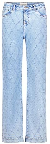 Cartoon Damen Stretch-Jeans mit Strass