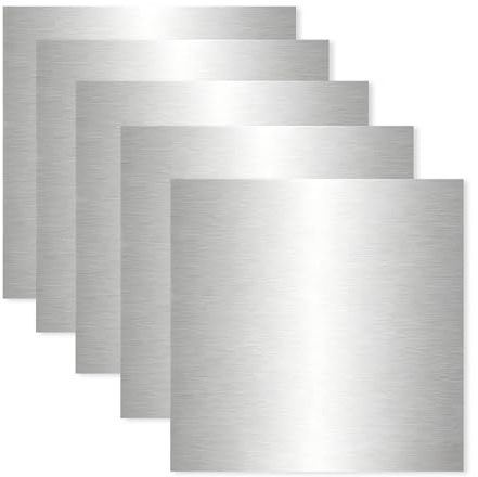 Placa de aluminio de 3 mm, 5 piezas de lámina de aluminio de alta calidad, placa plana de aluminio metálico, placa compuesta de aluminio versátil, placa de aluminio de 3 mm duradera para modelismo y