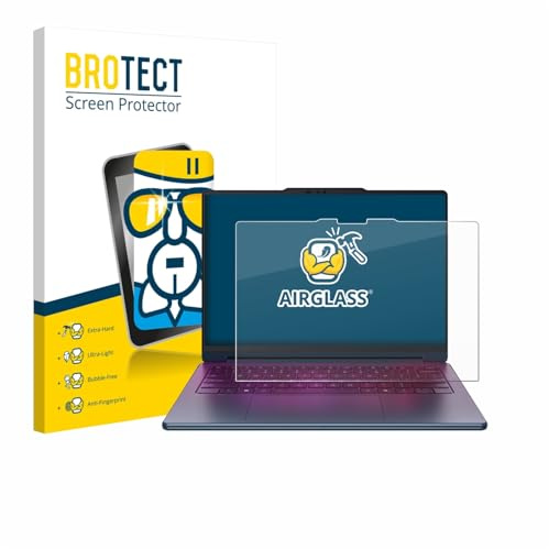 BROTECT Schutzglas für Lenovo Yoga 9i 2-in-1 Gen 11 Aura Edition 14 | Transparenter Displayschutz Made in Germany Schutzfolie Panzer Folie Glas 9H Anti-Fingerprint Einfache Montage Clear