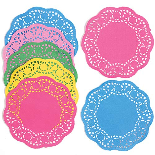 Baker Ross Ltd EV191 Napperons en Papier Coloré Assortis
