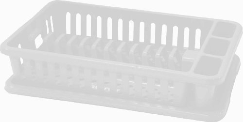 CURVER 194156 Abtropfgestell mit Tablett, klein, Polypropylen, 27 x 42 x 9 cm, transparent