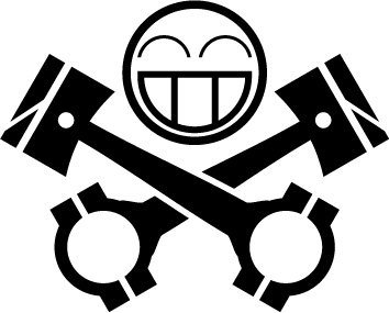 2x JDM Skull Piston Face Kolben - DUB STYLE 13cm Decal Tuning Aufkleber Sticker Auto Motorrad Pick Up