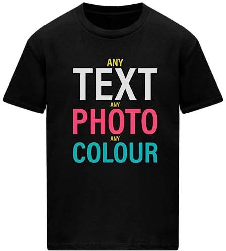 Hippowarehouse Personalised Kids Children's Short Sleeve t-Shirt Black