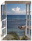 ARTLAND Wanddeko Poster & Kunstdrucke Wandposter 30x40 cm Fensterblick Fenster zum Paradies Strand Meer Maritim Palmen Landschaft T9II